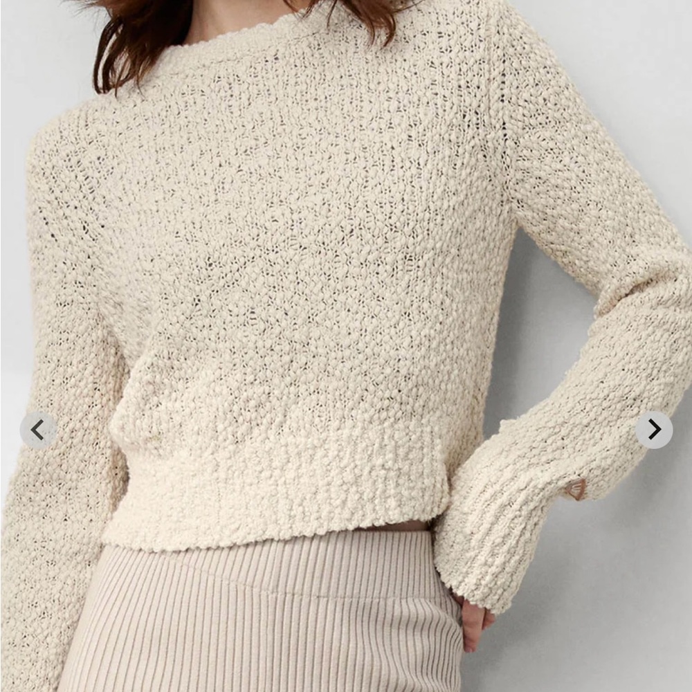 Lunya Textured Cream Sweater